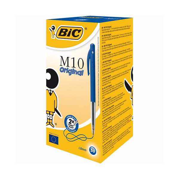 BIC M10 Clic balpen medium blauw (50 stuks) 1199190121 224600 - 1