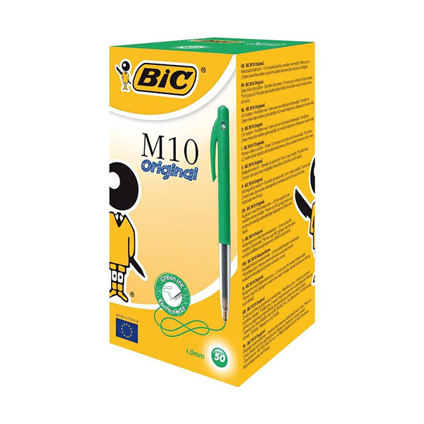 BIC M10 Clic balpen medium groen (50 stuks) 1199190124 224606 - 1