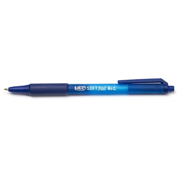 BIC Soft Feel Clic Grip balpen blauw (12 stuks) 8362362 224624 - 1