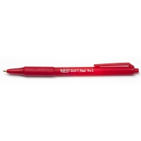 BIC Soft Feel Clic Grip balpen rood (12 stuks) 8362342 224626