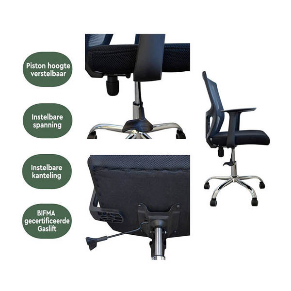BRASQ OC200 ergonomische bureaustoel classic 202123 - 3