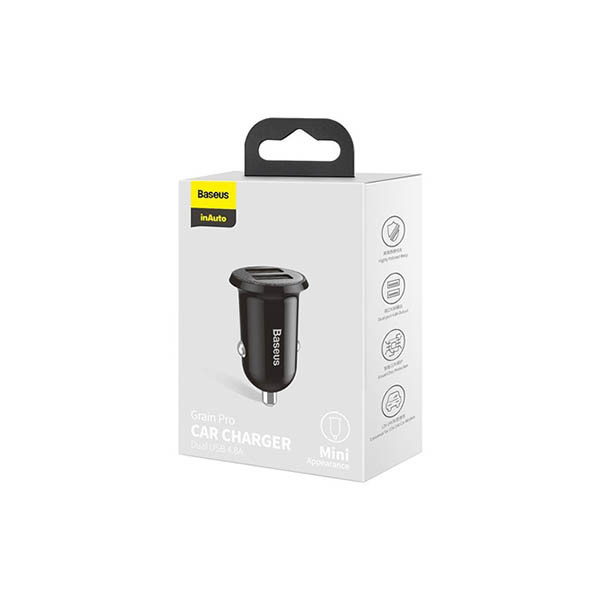 Baseus 2x USB-A autolader 2 x 12W 828644 - 3