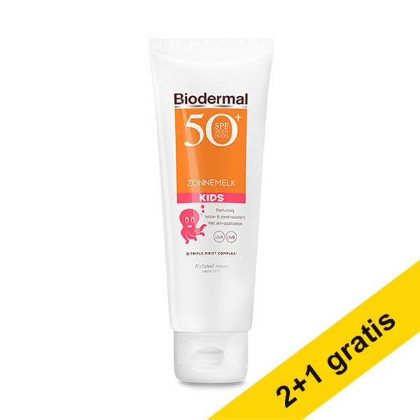 Aanbieding: 3x Biodermal Kids zonnemelk SPF50+ 125 ml SBI00253 - 1
