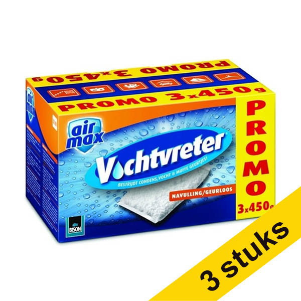 Aanbieding: 3x Bison vochtvreter navulling geurloos (3 x 450 gram) SBI00243 - 1