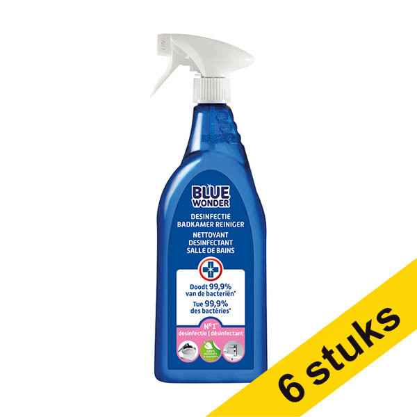 Aanbieding: 6x Blue Wonder desinfectie badkamer reiniger (750 ml) SBL00064 - 1