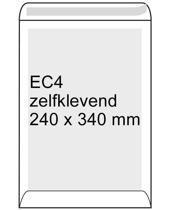 Bordrug envelop wit 240 x 340 mm - EC4 zelfklevend (100 stuks) 308550 209106 - 1