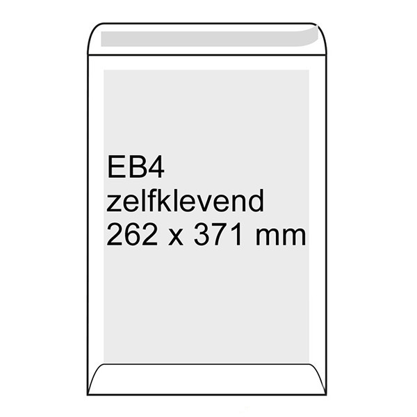 Bordrug envelop wit 262 x 371 mm - EB4 zelfklevend (100 stuks) 308570 209110 - 1