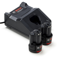 Starterset: 2x Bosch GBA 12V accu's + lader (12V, 2.0 Ah, origineel) ABO00234