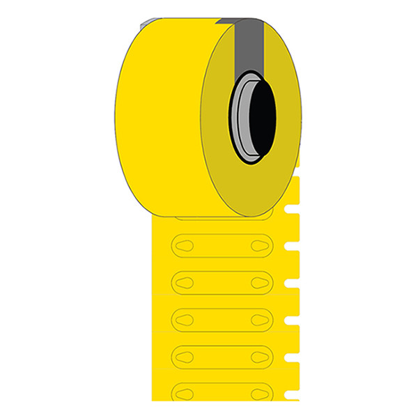 Brady BM-2-7599-YL-R polyethyleen tags geel Ø 3.50 opening 23 mm x 5,20 mm (origineel) BM-2-7599-YL-R 148013 - 1