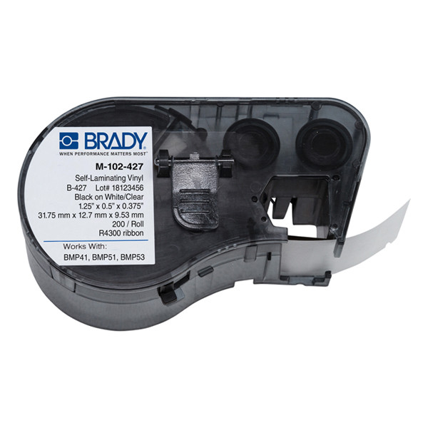 Brady M-102-427 gelamineerde vinyl labels 31,75 mm x 12,7 mm x 9,53 mm (origineel) M-102-427 146004 - 1