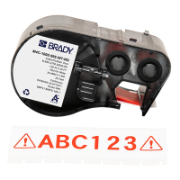 Brady M4C-1000-595-WT-RD tape vinyl rood op wit 25,4 mm x 7,62 m (origineel) M4C-1000-595-WT-RD 147932