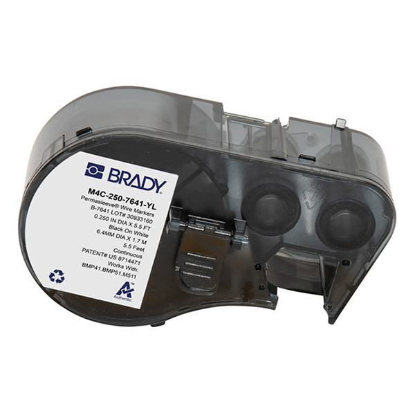 Brady M4C-250-7641-YL tape krimpkous zwart op geel 11,15 mm x 2,13 m (origineel) M4C-250-7641-YL 148360 - 1