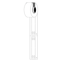 Brady M6-10x60-7598-WT polyurethaan tags wit 10 mm x 60 mm (origineel) M6-10x60-7598-WT 148068