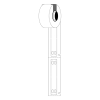 Brady M6-10x60-7598-WT polyurethaan tags wit 10 mm x 60 mm (origineel) 148068 - 1