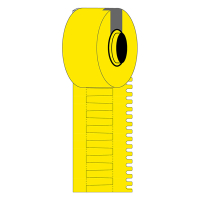 Brady M6-15x4.2-7596-YL vinyl labels geel 15 mm x 4,20 mm (origineel) M6-15x4.2-7596-YL 148082