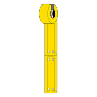 Brady M6-15x75-7598-YL polyurethaan tags geel 15 mm x 75 mm (origineel) M6-15x75-7598-YL 148054