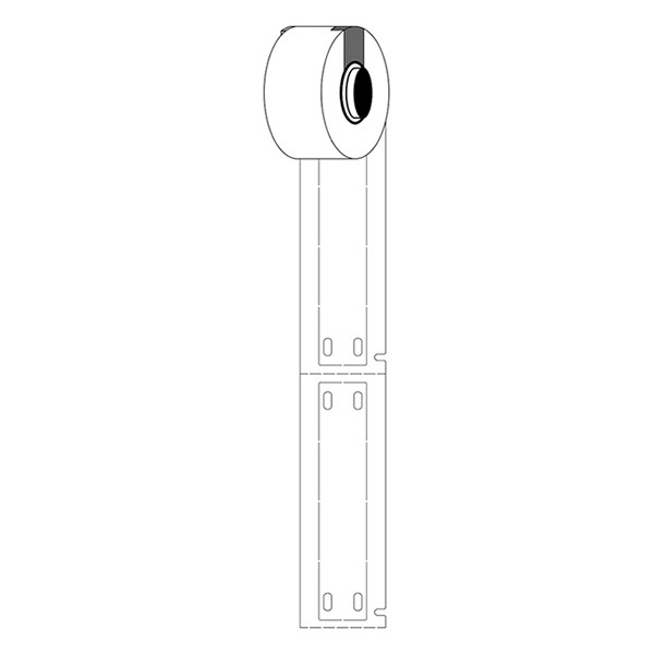 Brady M6-15x75-7643-WT polyurethaan labels wit 15 mm x 75 mm (origineel) M6-15x75-7643-WT 148086 - 1