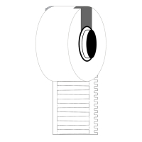 Brady M6-30x4.2-7596-WT vinyl labels wit 30 mm x 4,20 mm (origineel) M6-30x4.2-7596-WT 148057