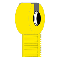 Brady M6-30x4.2-7596-YL vinyl labels geel 30 mm x 4,20 mm (origineel) M6-30x4.2-7596-YL 148056