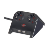 Brennenstuhl Desktop-Power stekkerdoos met 2 stopcontacten en USB zwart (1,8 meter)