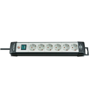 Brennenstuhl Premium-Line stekkerdoos met overspanningsbeveiliging met 6 stopcontacten schakelaar (5 meter) 298294