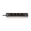 Brennenstuhl stekkerdoos met 4 stopcontacten en USB zwart/wit (1,5 meter) 1153240026 399506