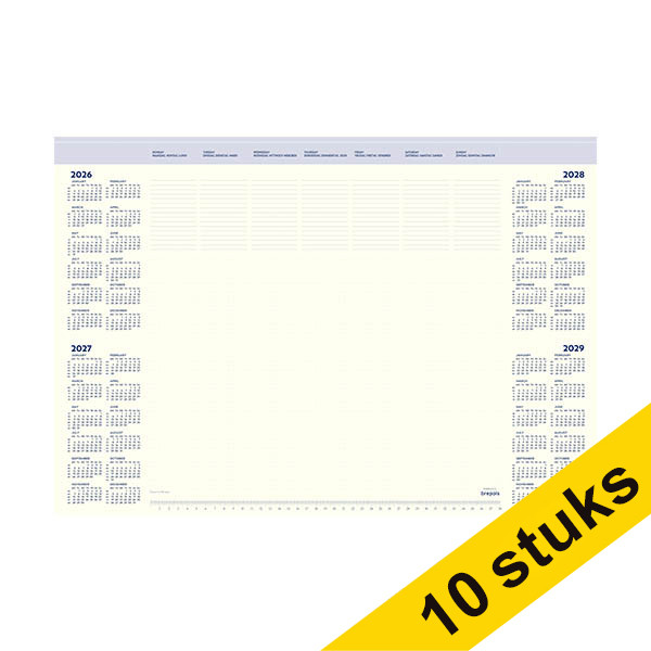 Aanbieding: 10x Brepols Office Mate bureauonderlegger 2027-2030 (35 vel) 4-talig 440362 - 1