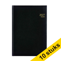 Aanbieding: 10x Brepols Omega Lima weekagenda met kwartierindeling 2027 zwart (1 week per 2 pagina's) 6-talig 440363