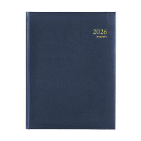 Brepols Ambassador Lima dagagenda met uurindeling 2026 blauw (1 dag per pagina) 6-talig 262428