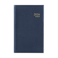 Brepols Brefix Lima dagagenda met halfuurindeling 2026 blauw (1 dag per pagina) 6-talig 262426