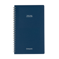 Brepols Breform Polyprop dagagenda met uurindeling 2026 blauw (1 dag per pagina) 6-talig 262444