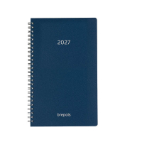 Brepols Breform Polyprop dagagenda met uurindeling 2027 blauw (1 dag per pagina) 6-talig 440269