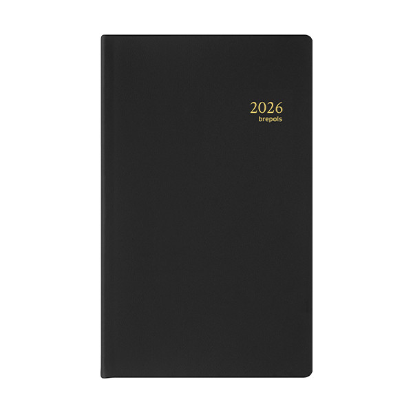 Brepols Breform Seta dagagenda met uurindeling 2026 zwart (1 dag per pagina) 6-talig 0.516.2120.01.6.0 262441 - 1