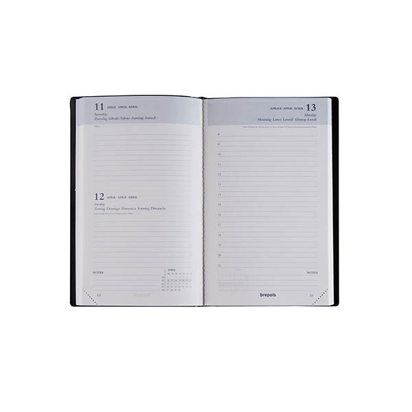 Brepols Breform Seta dagagenda met uurindeling 2027 blauw (1 dag per pagina) 6-talig 440267 - 2