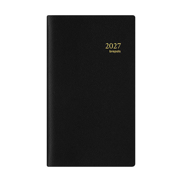 Brepols Breplan Genova weekagenda 2027 zwart (1 week per pagina) 6-talig 440326 - 1