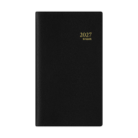 Brepols Breplan Genova weekagenda 2027 zwart (1 week per pagina) 6-talig 440326