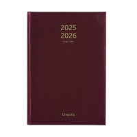 Brepols Bretime Lima 16 maanden weekagenda met uurindeling 2025-2026 bordeaux (1 week per 2 pagina's) 6-talig 2.066.1256.99.6.0 261047