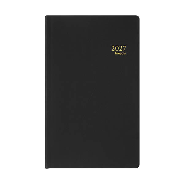 Brepols Building Seta dagagenda met uurindeling 2027 zwart (1 dag per pagina) 6-talig 440263 - 1