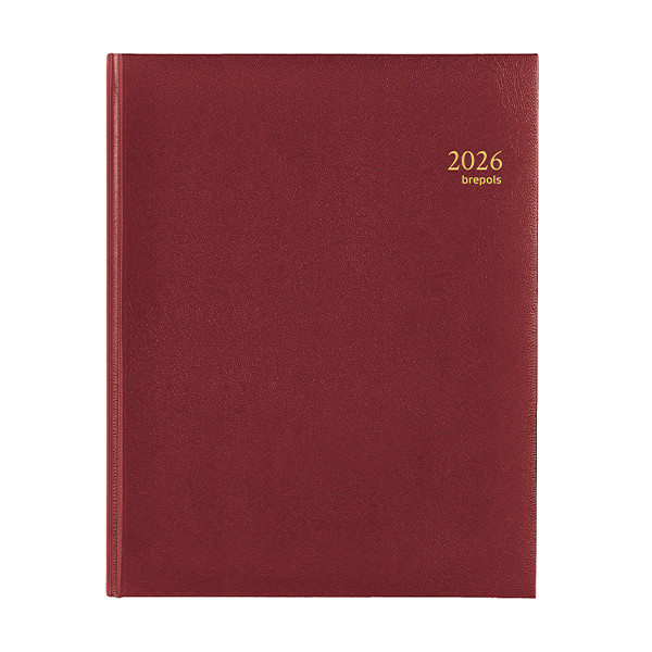 Brepols Concorde Lima weekagenda met uurindeling 2026 bordeaux (1 week per 2 pagina's) 6-talig 0.240.1256.04.6.0 262414 - 1