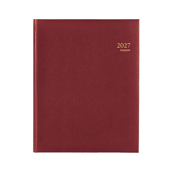Brepols Concorde Lima weekagenda met uurindeling 2027 bordeaux (1 week per 2 pagina's) 6-talig 440213 - 1