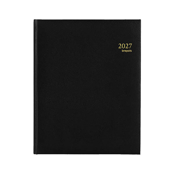 Brepols Concorde Lima weekagenda met uurindeling 2027 zwart (1 week per 2 pagina's) 6-talig 440212 - 1