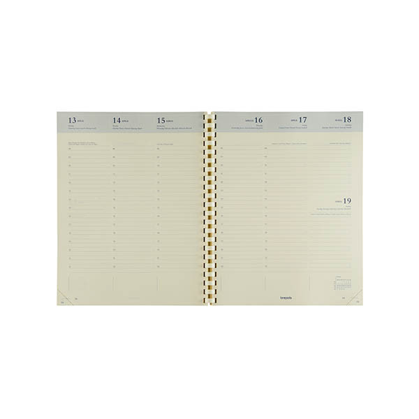 Brepols Concorde weekagenda met uurindeling 2027 navulling (1 week per 2 pagina's) 6-talig 440304 - 1