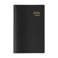 Brepols Delta Genova weekagenda 2026 zwart (1 week per 2 pagina's) 6-talig 262508