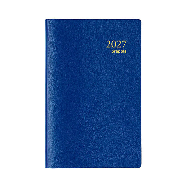 Brepols Delta Genova weekagenda 2027 blauw (1 week per 2 pagina's) 6-talig 440330 - 1