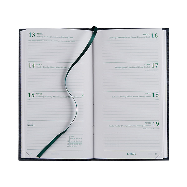 Brepols Ecorama Kazar weekagenda 2026 blauw (1 week per 2 pagina's) 6-talig 0.780.0685.99.6.0BL 262487 - 2