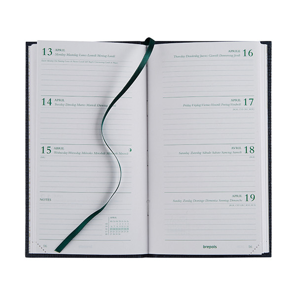 Brepols Ecorama Kazar weekagenda 2026 bruin (1 week per 2 pagina's) 6-talig 0.780.0685.99.6.0BR 262486 - 2