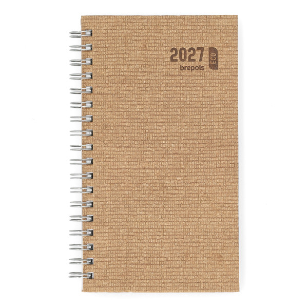 Brepols Ecorama Kazar weekagenda 2027 beige met spiraal (1 week per 2 pagina's) 6-talig 440355 - 1