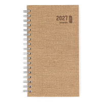 Brepols Ecorama Kazar weekagenda 2027 beige met spiraal (1 week per 2 pagina's) 6-talig 440355