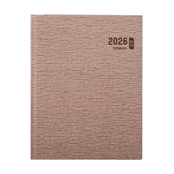 Brepols Ecotiming Kazar weekagenda met uurindeling 2026 bruin (1 week per 2 pagina's) 6-talig 0.180.0685.99.6.0BR 262484 - 1