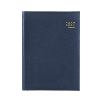Brepols Euro Lima dagagenda met uurindeling 2027 blauw (1 dag per pagina) 6-talig 440253